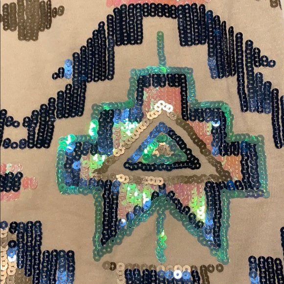 Express XS Sequin multicolor patterned mini skirt - Picture 3 of 5